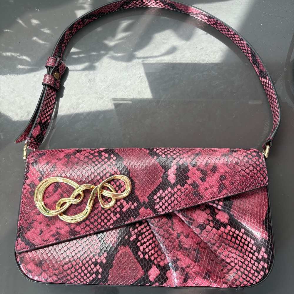 Alexis Bittar PINK Snakeskin Bag in mint condition!